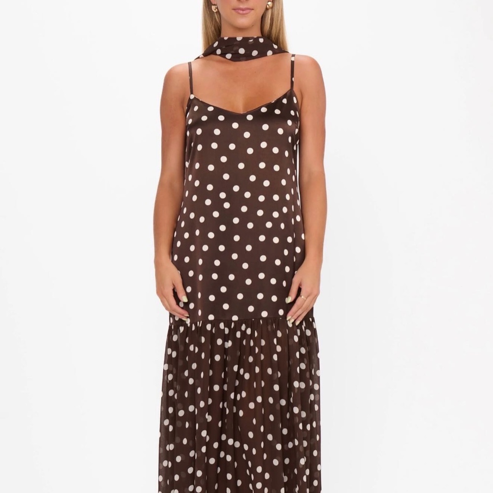 Show Me Your MuMu Dahlia Maxi Dress in Chocolate Brown